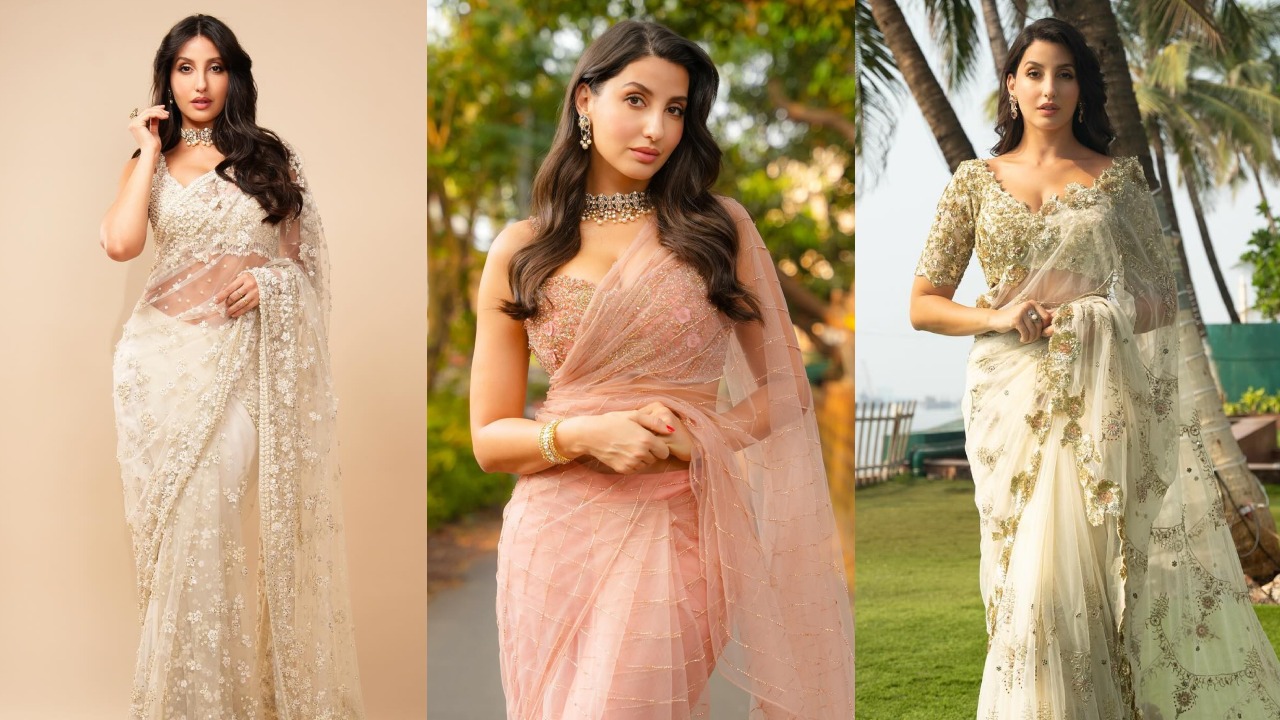 Times Nora Fatehi Proved Sheer Saree Is Her Ultimate Style Statement 935811