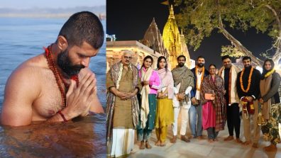 Vijay Deverakonda Takes Holy Dip In Mahakumbh, Poses With Allu Sneha Reddy & Others