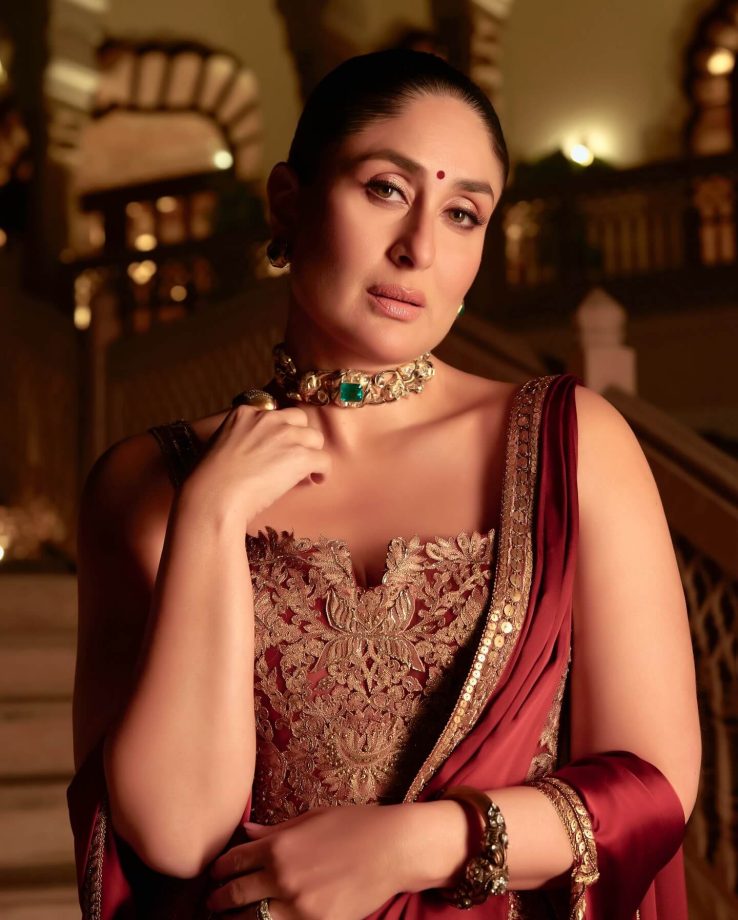 Kareena Kapoor In Traditional Maroon Attire Or Modern Trail Gown - Which Look Suits Her Best? 940135