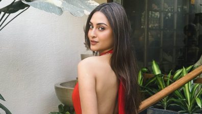 Krystle Dsouza in a Fiery Red Jumpsuit