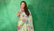 Nora Fatehi Epitomises Grace In Floral Green Saree, Designer Blouse Grabs Attention 941071