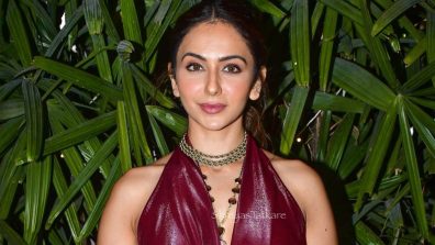 Rakul Preet Wows in a Bold and Flowing Maroon Gown