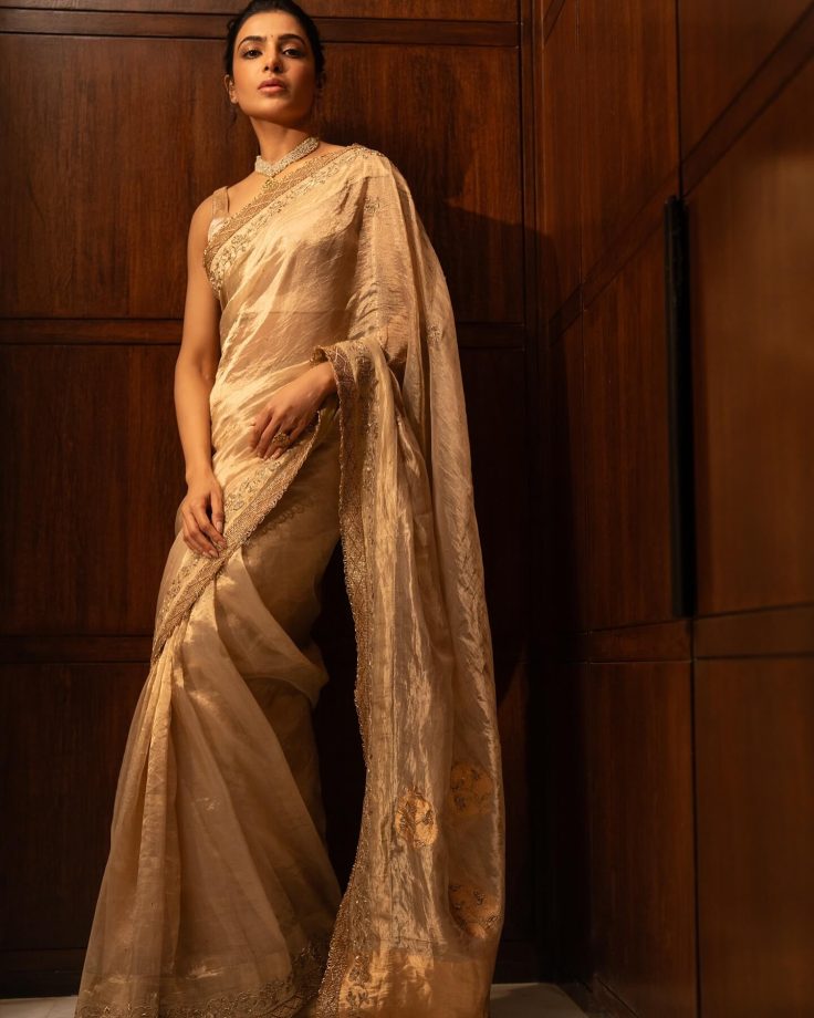 Samantha Ruth Prabhu Glows in a Radiant Golden Saree 940666